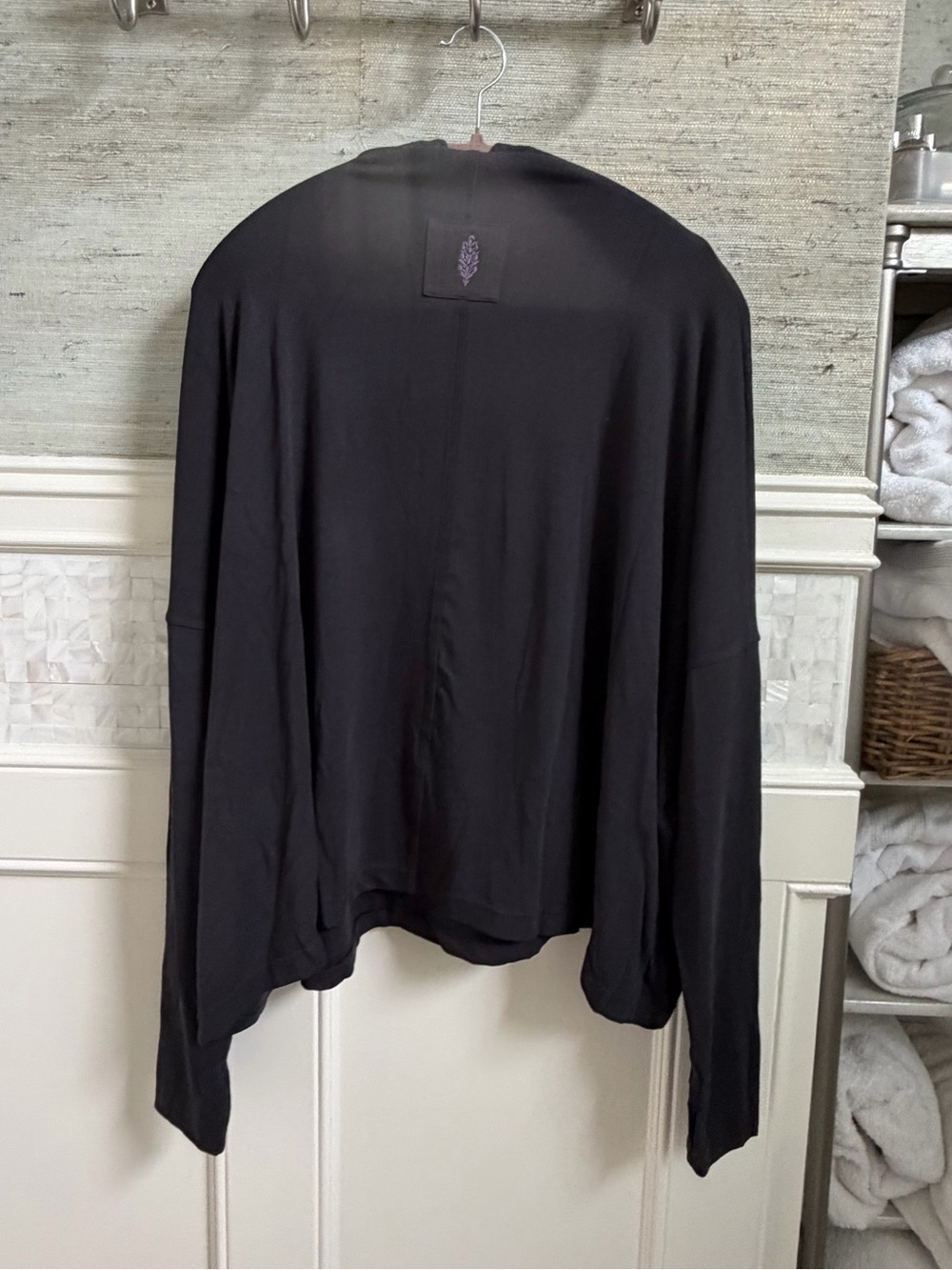 NWT new medium free people movement flow tencel wool layer top flowy black - Picture 15 of 17